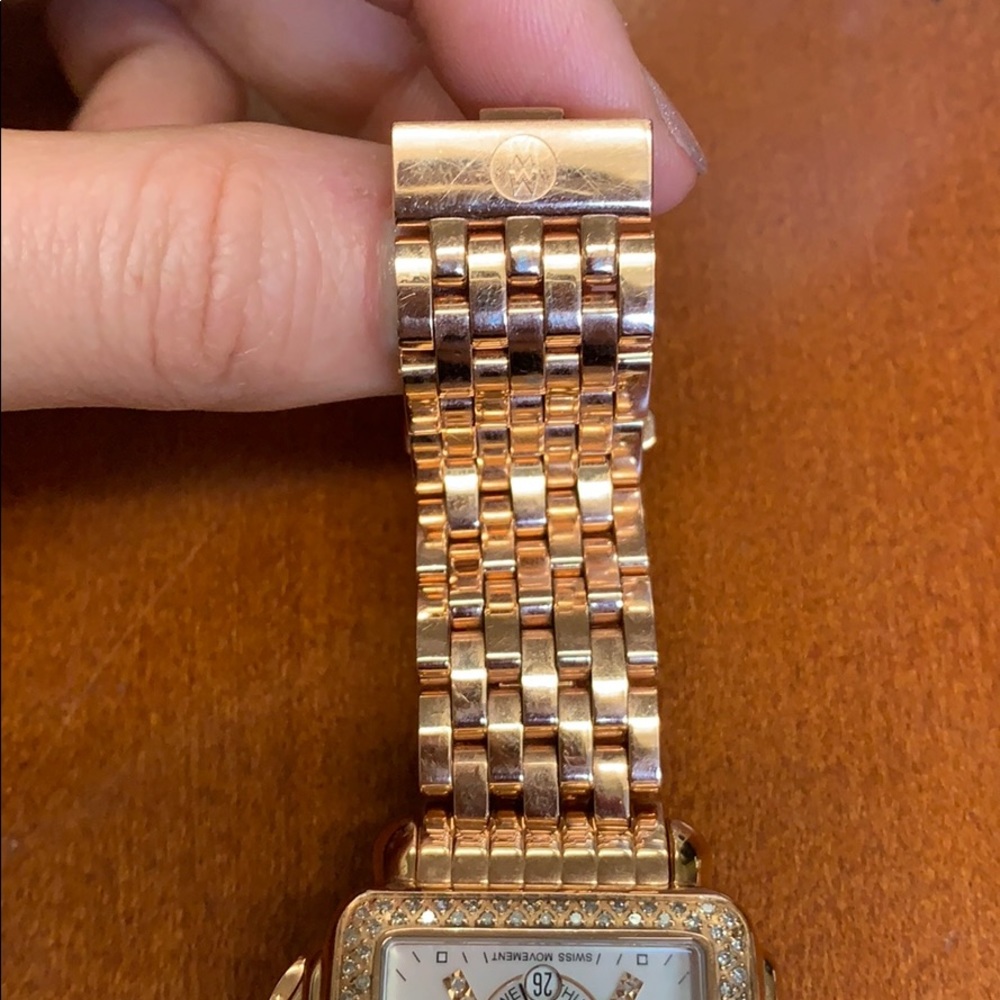 SOLD: Michele Watch: 18k Rose Gold with Diamonds - Picture 4 of 8